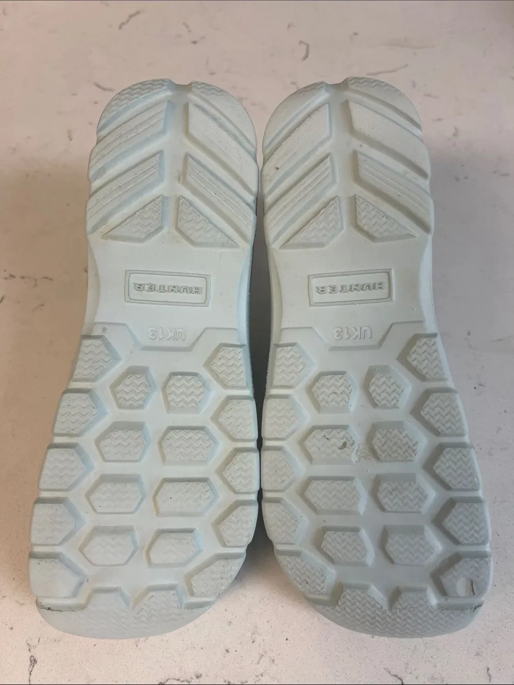 Hunter Original Kid's Lightweight Outdoor Shoes In Blue Size 13 Missing Lining